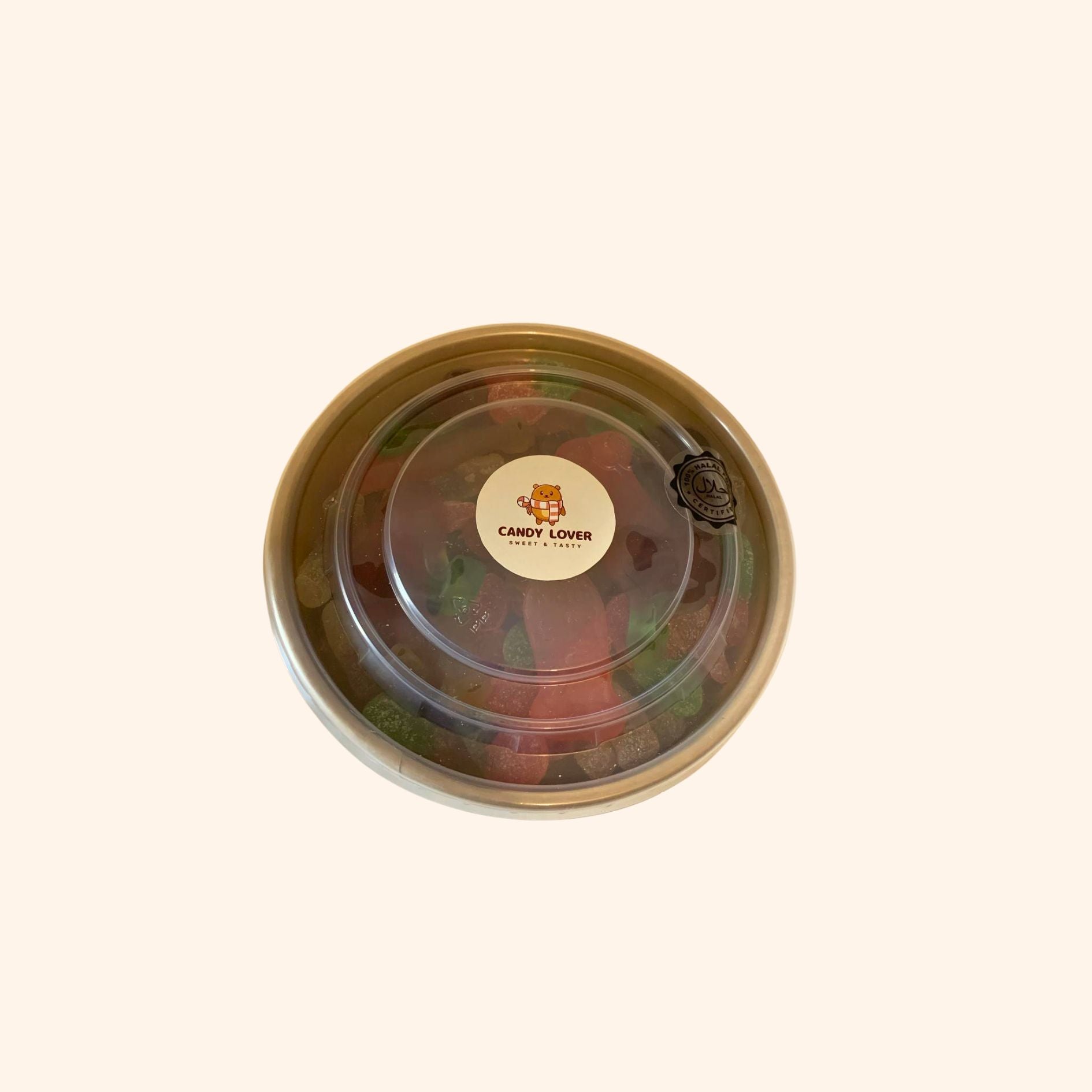 Cola Cherry Salade close-up - diverse cola en kersen snoepjes mix, halal met rundergelatine