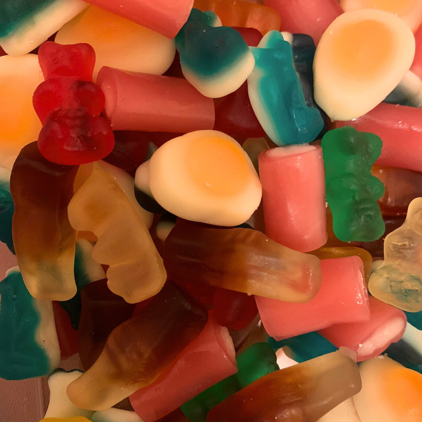 Halal Sweet Treat Mix snoepjes close-up - diverse halal snoep zonder varkensgelatine