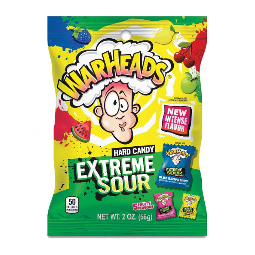 Warheads Extreme Sour Hard Candy 56 gr
