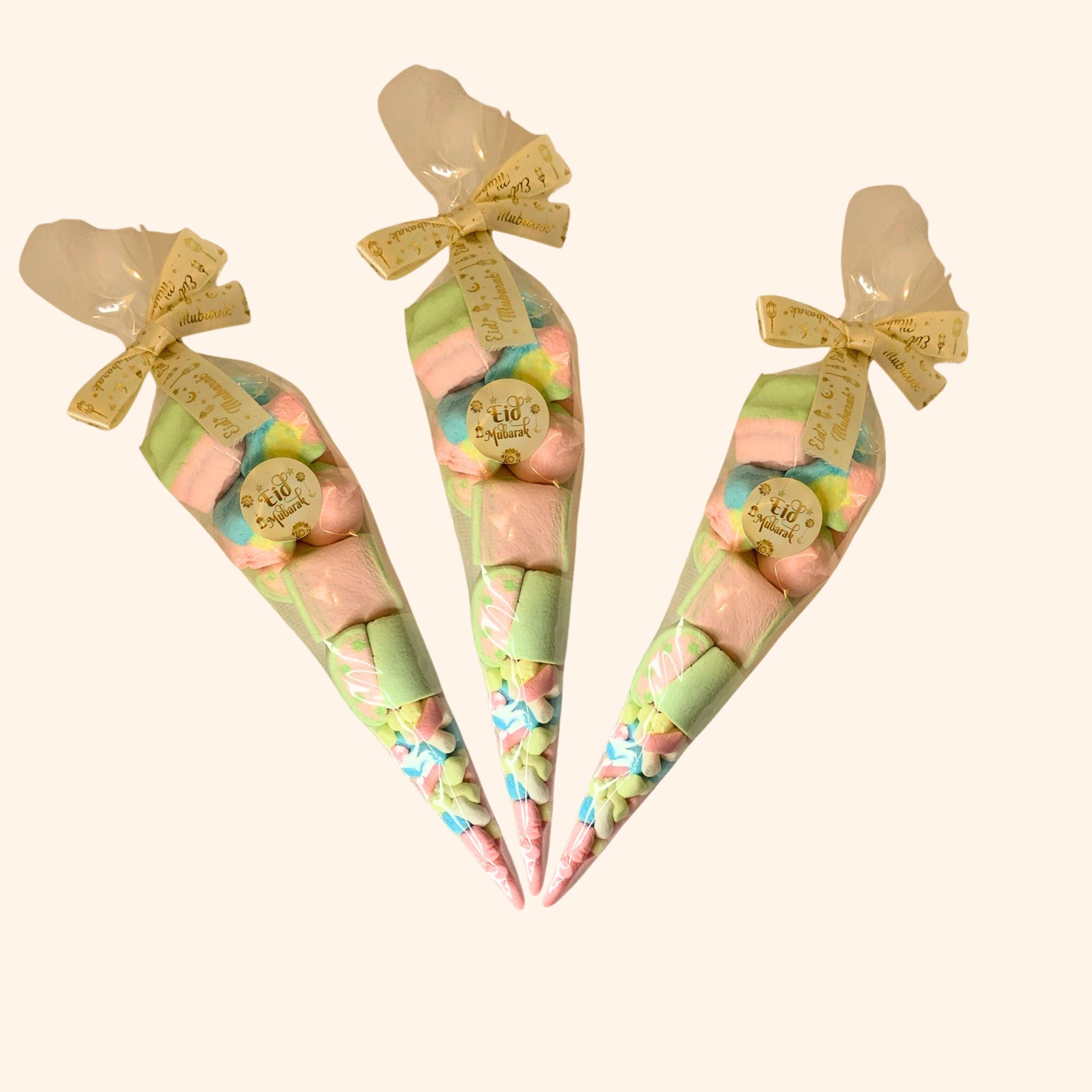 Eid Mubarak Candylover Clouds - zachte halal marshmallows in zakjes voor Eid traktaties
