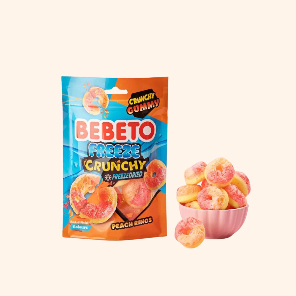 Bebeto Freeze Dried Crunchy Peach Rings