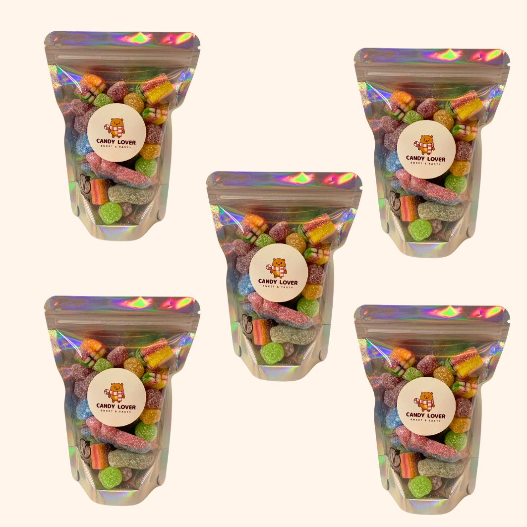 Vegan mini snoeptraktatie zakje met plantaardige snoepjes - 100% vegan zonder gelatine